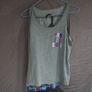 Gray Tank Top with Vibrant Text